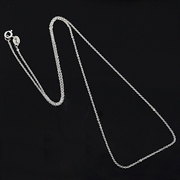 Halskæde "kabel kæde" i sterling sølv. 1 mm. 45 cm